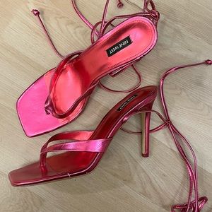 Metallic Nine West Heels